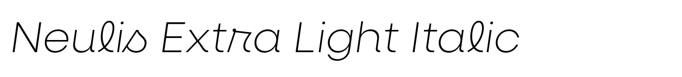 Neulis Extra Light Italic